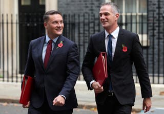 Peter Kyle (right) said Wes Streeting (left) spent his weekend at the cinema and not launching a leadership bid